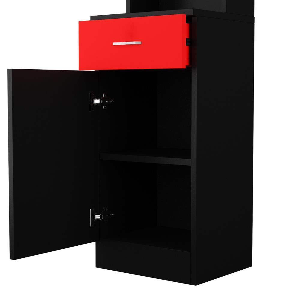Salon Hair Styling Station with Storage Cabinet and Drawer - Professional Salon Equipment