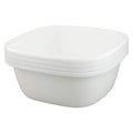 4 Pack 12 Quart Plastic Wash Basins - Dish Washing Tubs, White Kitchen Utility Buckets