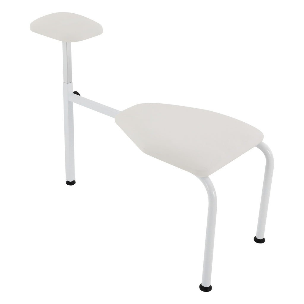 Adjustable Pedicure Stool with Foot Rest - Salon Spa Chair White