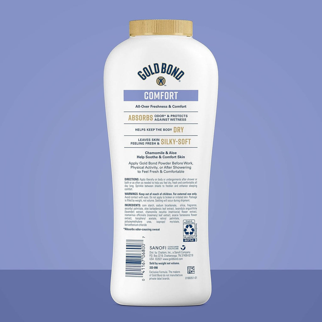 Talc-Free Gold Bond Comfort Body Powder with Aloe and Chamomile 10 oz