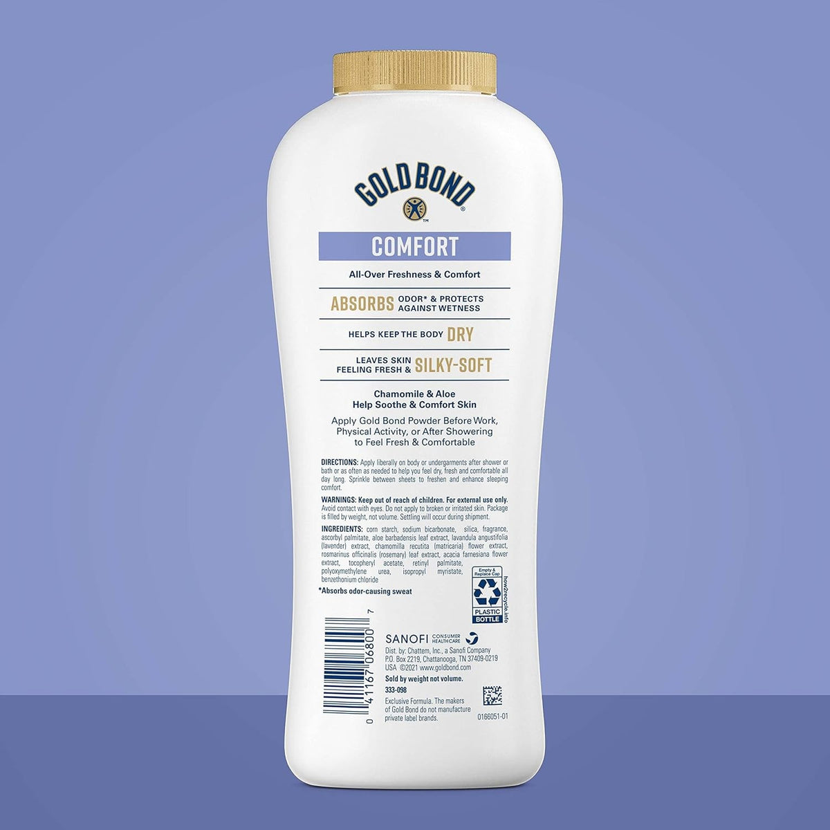 Talc-Free Gold Bond Comfort Body Powder with Aloe and Chamomile 10 oz