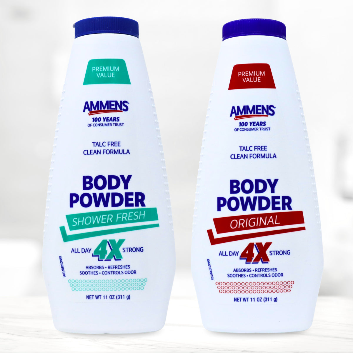 Talc-Free Body Powder with Odor Control - 11 fl oz (3-Pack)