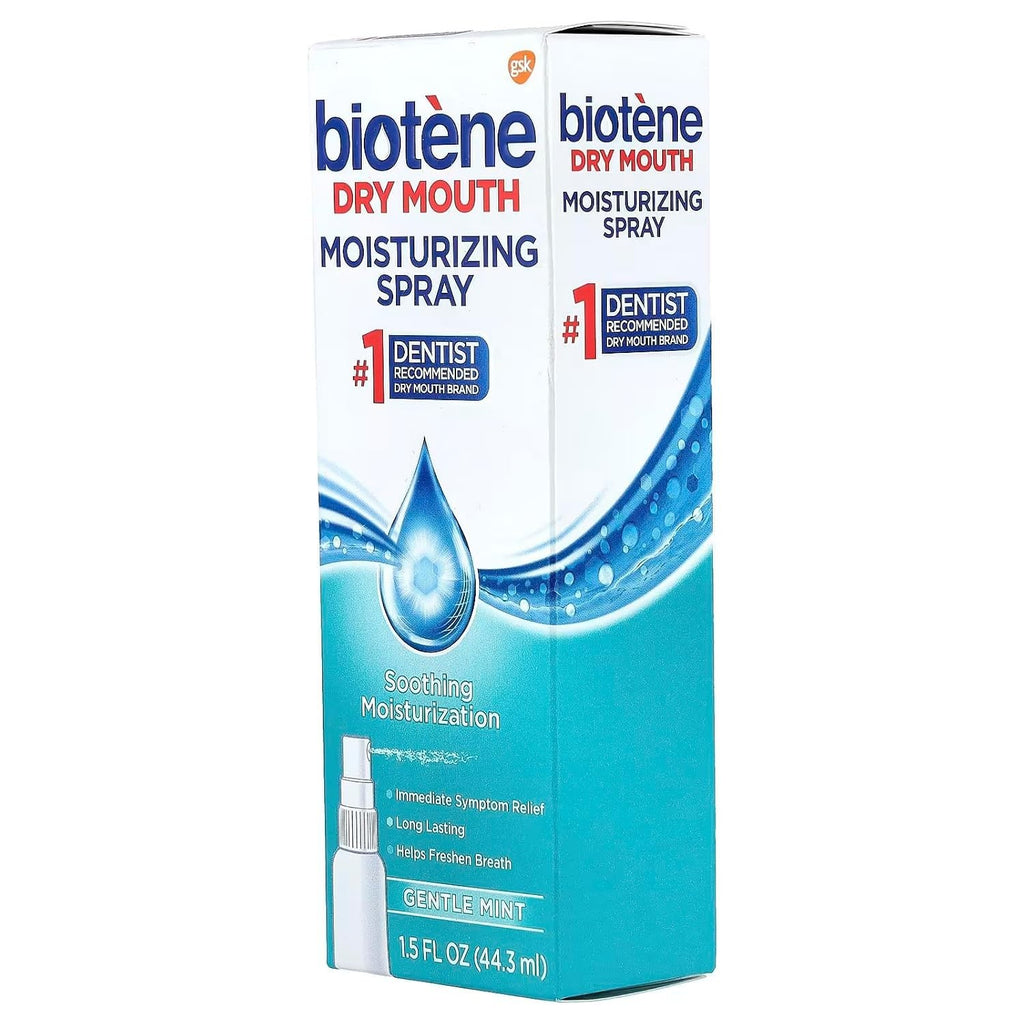 Moisturizing Mouth Spray for Dry Mouth Relief - Sugar-Free, Gentle Mint, 3 Pack