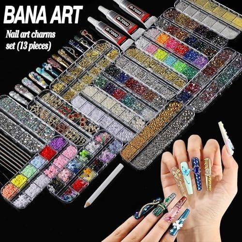 18000+ Nail Charms & Art Decorations Kit with Storage & Tools
