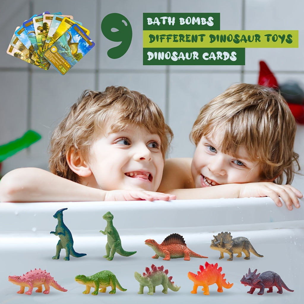 Dinosaur Egg Bath Bombs with Surprise Toys - 9-Pack Kids Bath Set