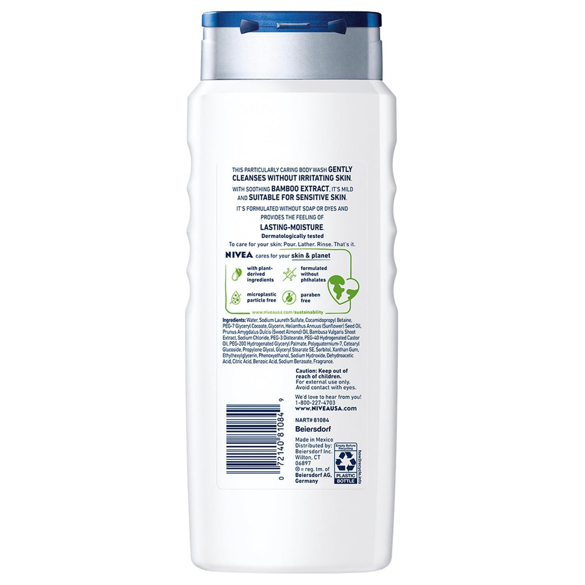 Men's Sensitive Body Wash with Bamboo Extract - Soap-Free 16.9oz, 3 Pack