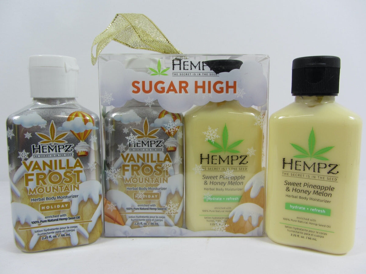 Hempz 2-Pack Travel Size Body Moisturizer Lotions Vanilla Frost & Pineapple