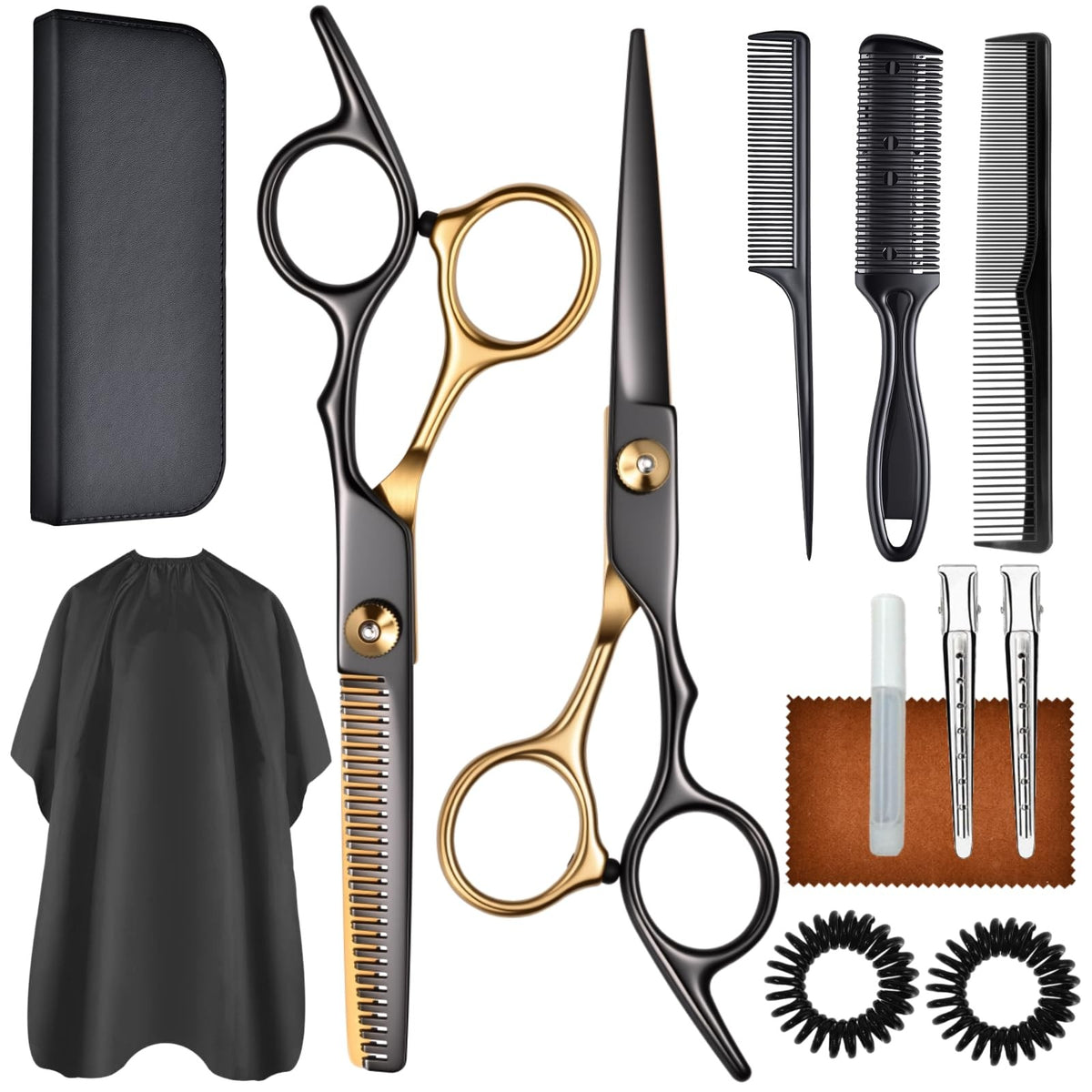 Professional Hair Cutting Scissors Kit for Men Women Kids - 13 Pieces