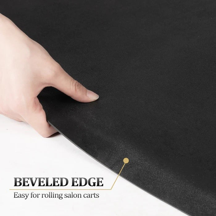 4' x 5' Anti-Fatigue Salon Mat with Full Circle Recess for Barber Chair