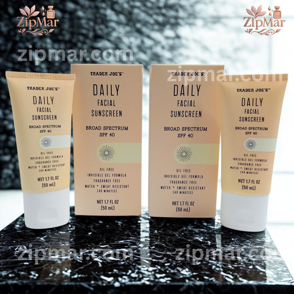 Facial Sunscreen SPF 40 - Broad Spectrum, Oil-Free, Water-Resistant, 2 Pack