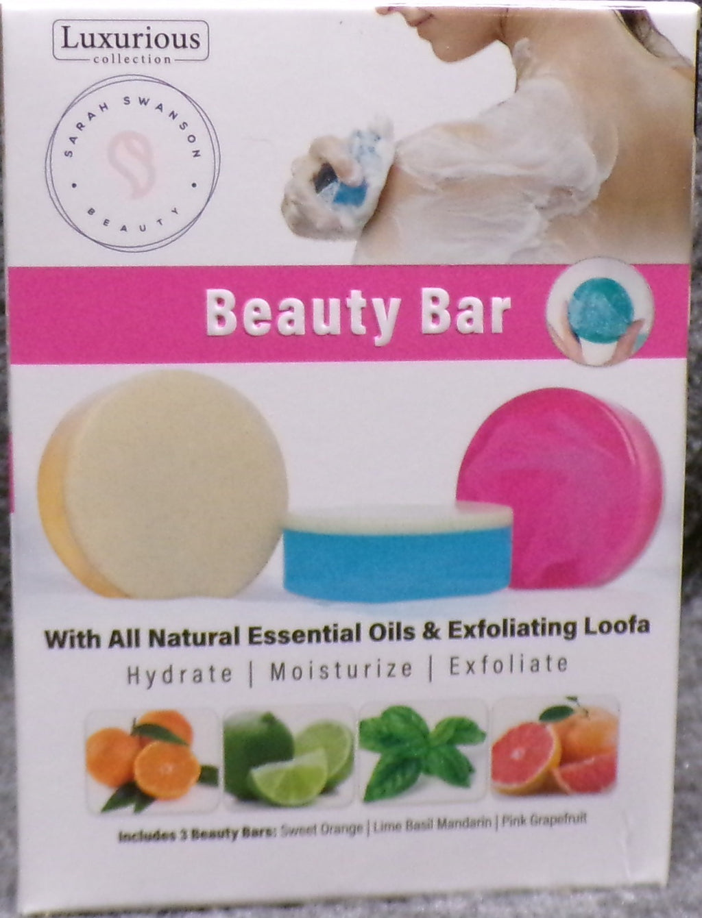 Sarah Swanson Beauty Bar Soap Set with Cosmetic Bag - 6 Bars, Orange Lime Basil