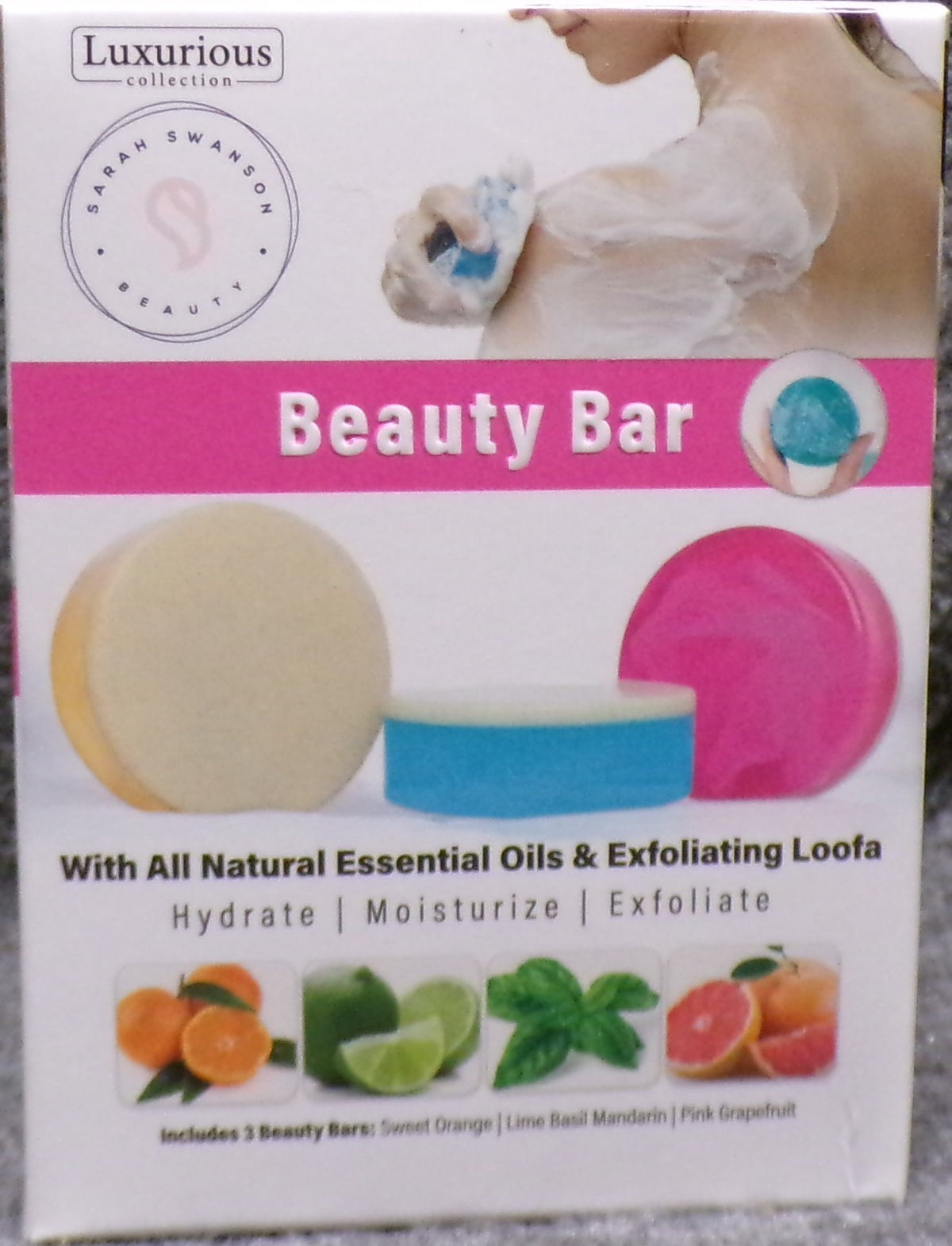 Sarah Swanson Beauty Bar Soap Set with Cosmetic Bag - 6 Bars, Orange Lime Basil