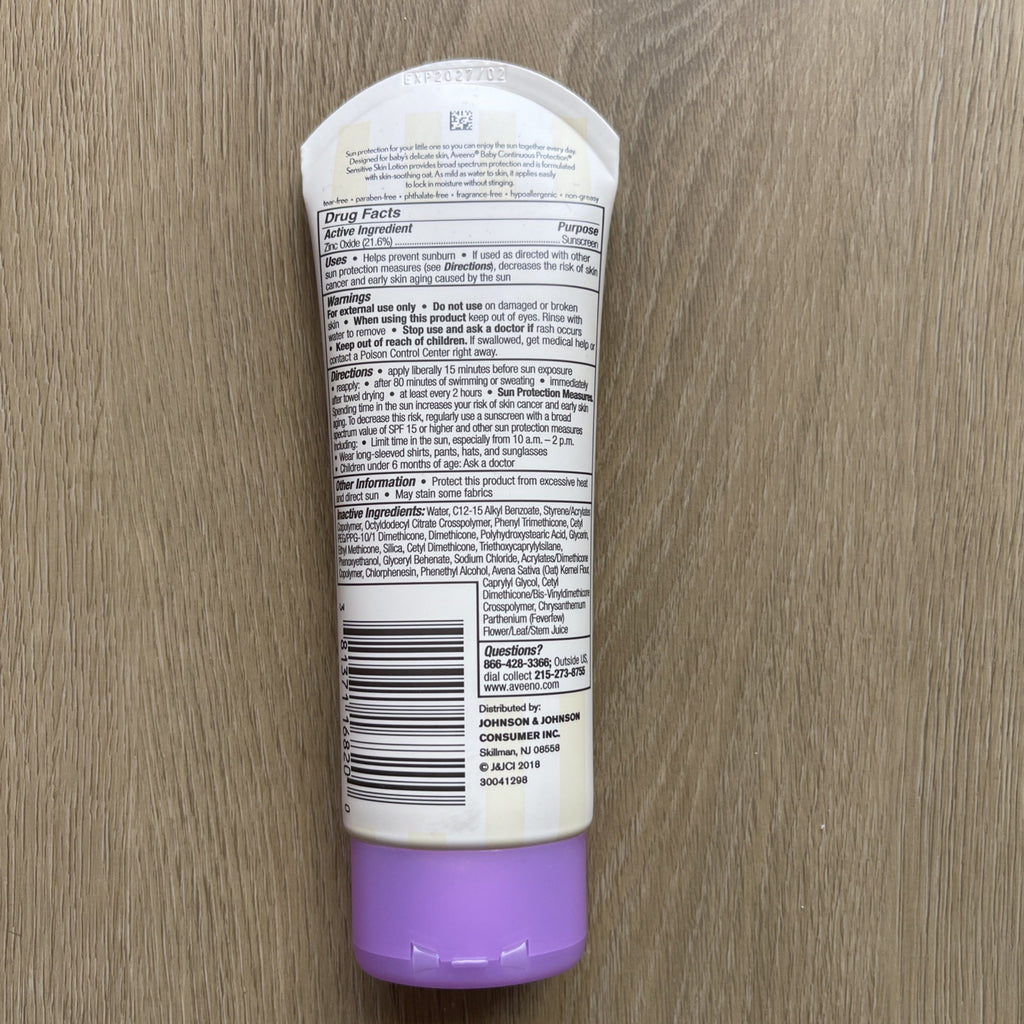 Baby Mineral Sunscreen SPF 50 Sensitive Skin 3 oz - Continuous Protection