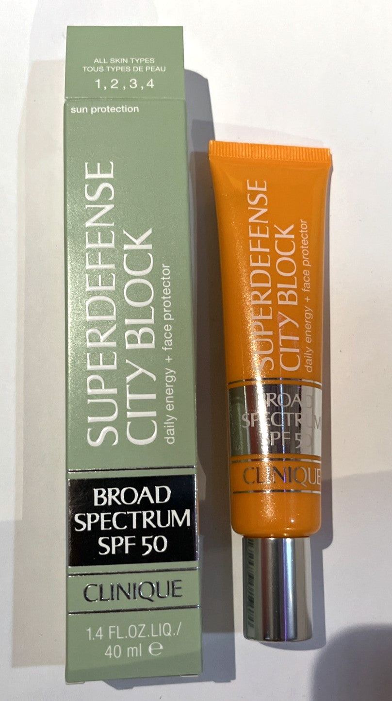 Clinique Superdefense City Block SPF 50 Face Moisturizer 1.4oz Daily Sun Protection