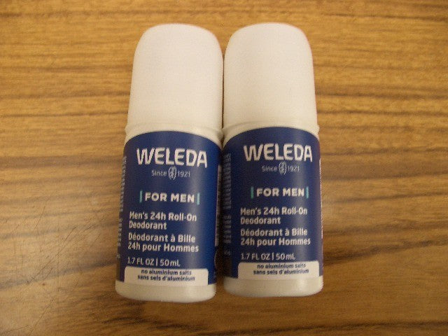 2 Pack Natural Aluminum-Free Men’s 24h Roll-On Deodorant - Herbal Fresh