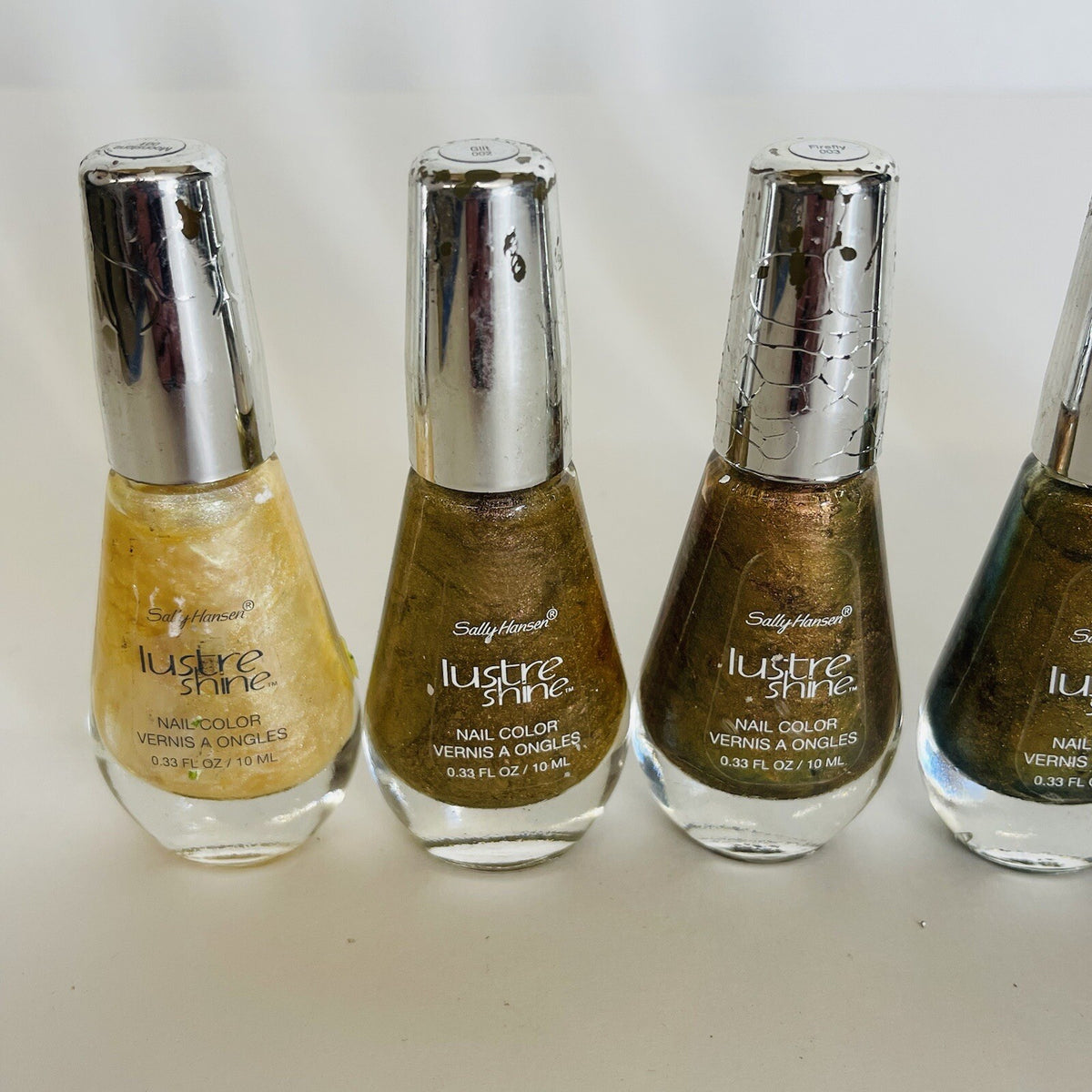 Set of 6 Shiny Nail Polishes - Assorted Colors, Lustre Finish
