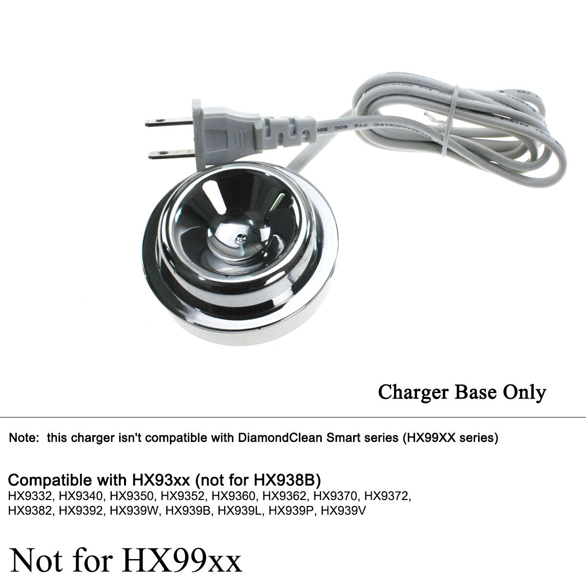 Replacement Charger Base for Philips Sonicare DiamondClean HX9350 HX9370 HX93 - Universal Power Dock