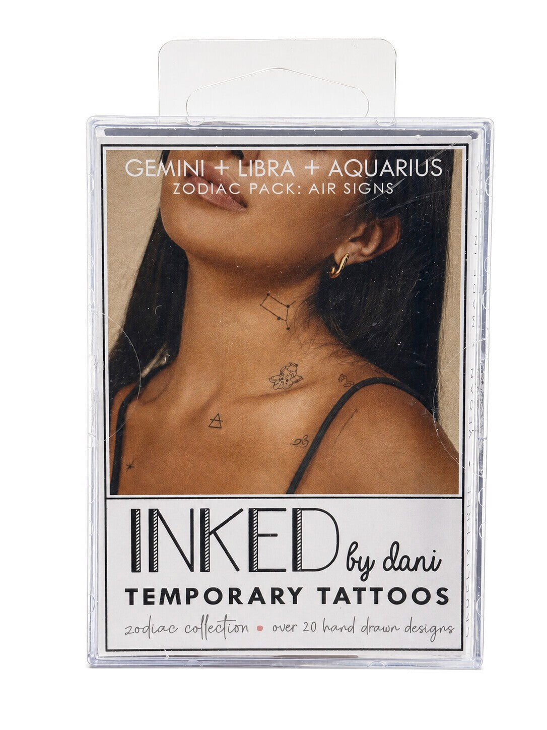 Temporary Tattoos - Air Signs Gemini Libra Aquarius Pack by Inked by Dani