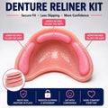 Denture Reline Kit - Fits Any Denture, Reusable, No Odor or Taste, Pink or Brown