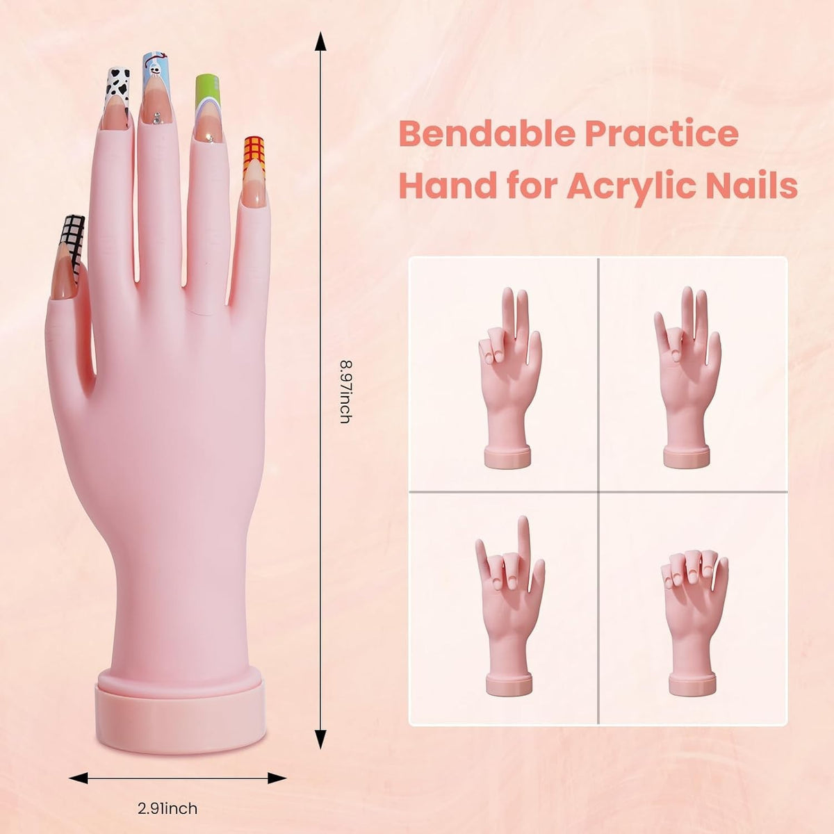 Acrylic Nail Kit with UV Lamp & Tools for DIY Manicure & Extensions