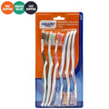 Manual Toothbrushes Soft Contoured Bristles Ergonomic Grip 6 Pack