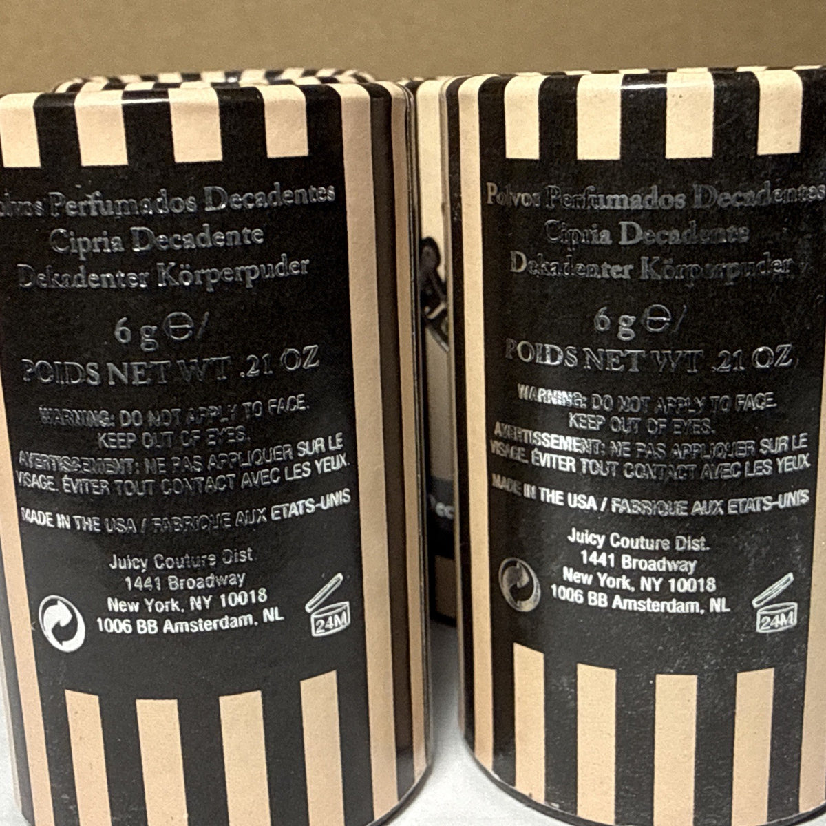 Juicy Couture Decadent Dusting Powder Set - 4 x 0.21 Oz Body Powder