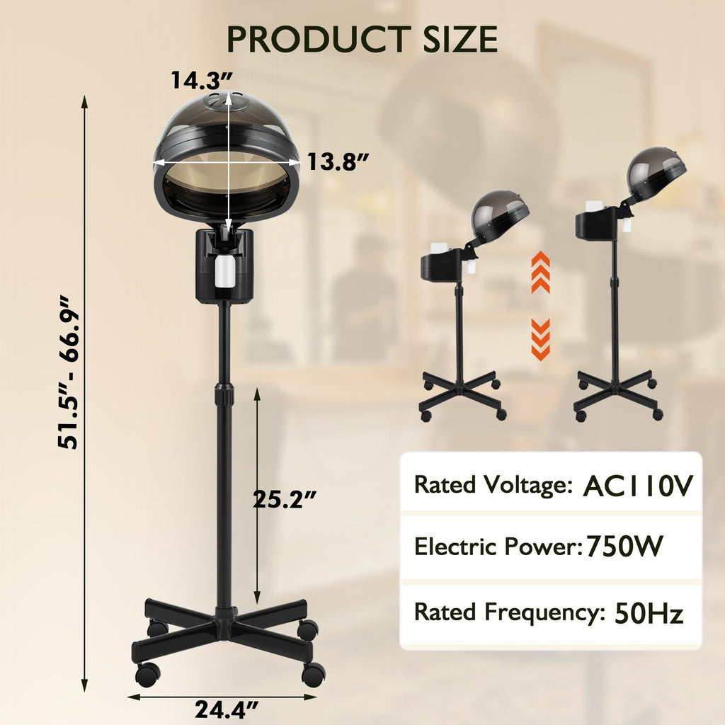 Adjustable Hair Steamer for Deep Conditioning & Hair Spa - Professional Salon Machine