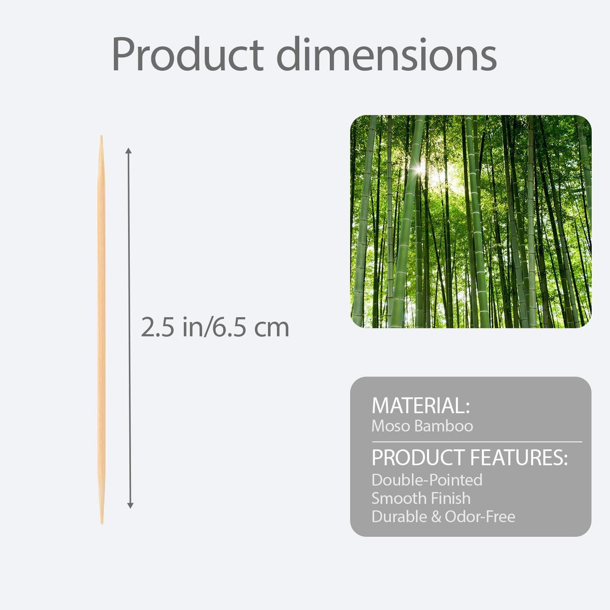 Eco-Friendly Bamboo Toothpicks - 1000 Count for Home & Party Use