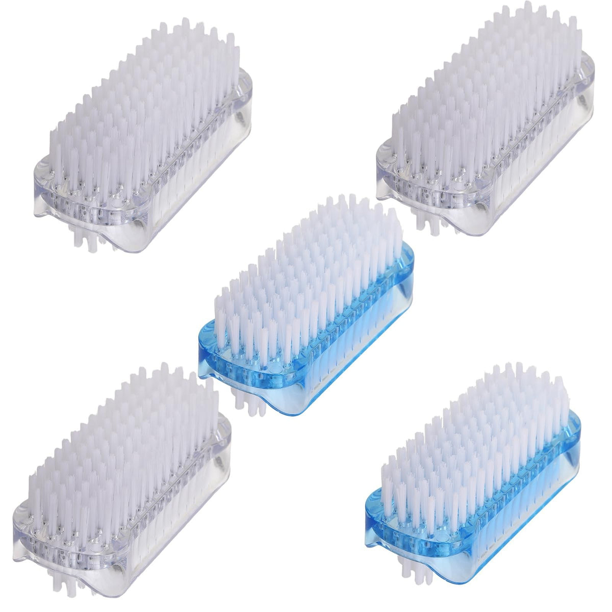 Dual-Sided Nail Brush Set for Hand and Foot Cleaning - 5 Pack