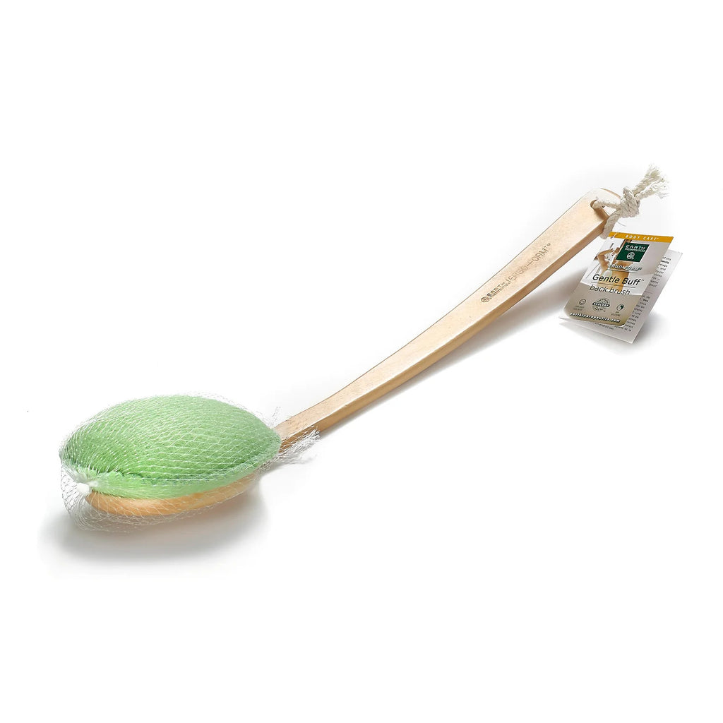 Back Scrubber with Wooden Handle - Gentle Exfoliating Body Brush