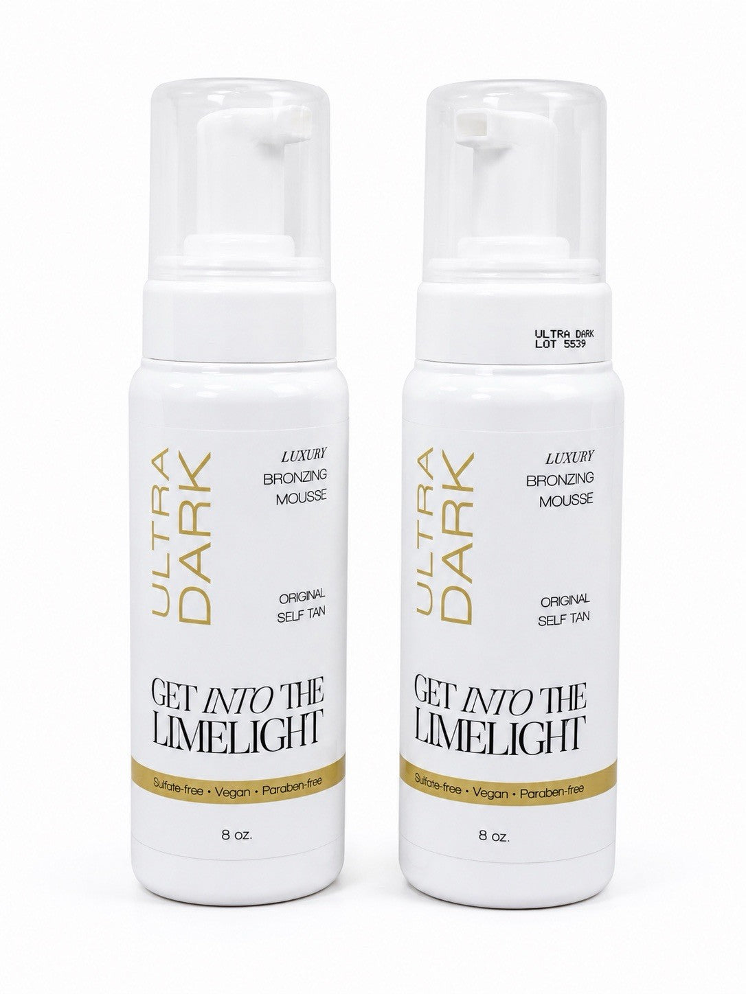 Ultra Dark Self Tanner - Express Sunless Tan Lotion Set of 2, 8 oz