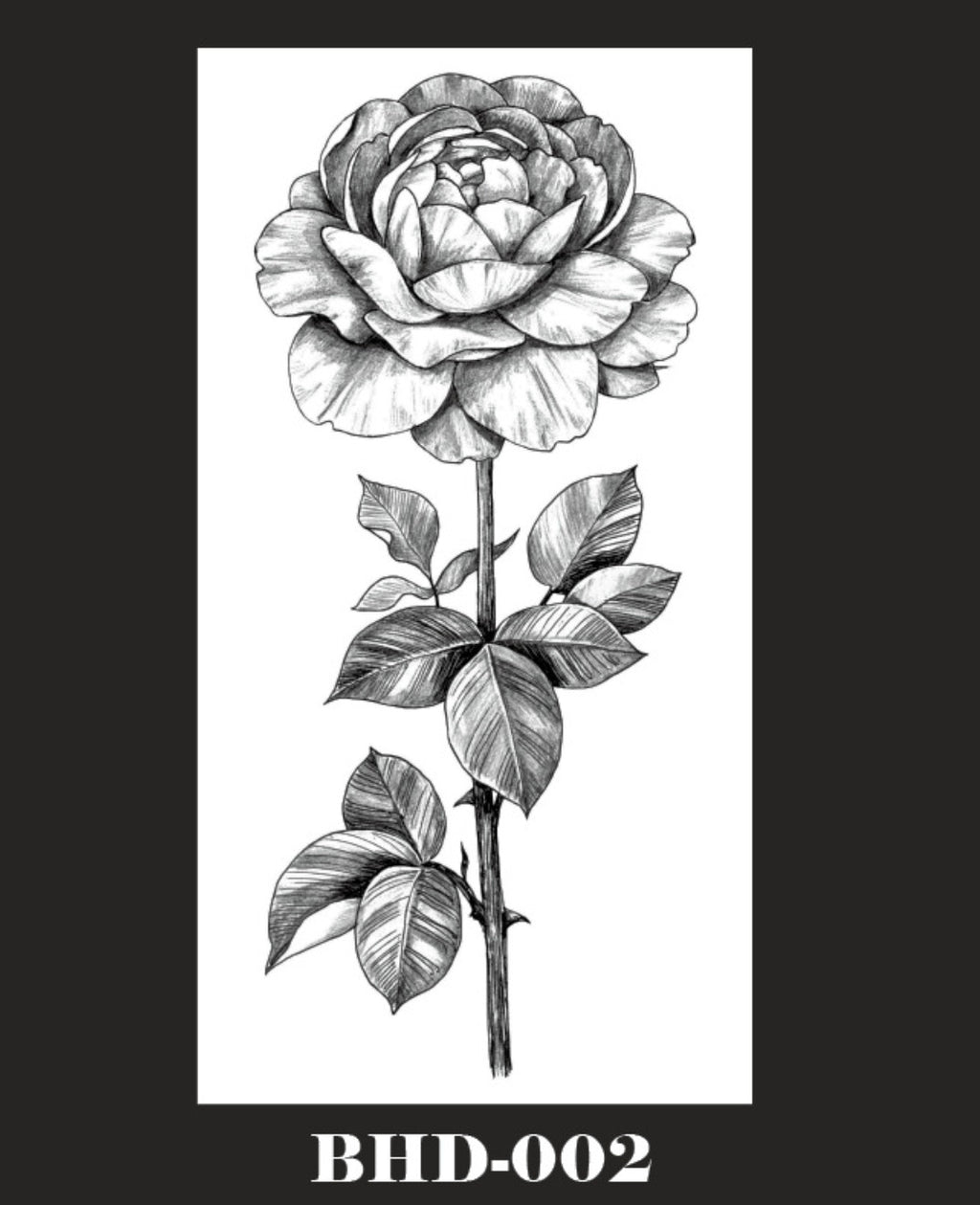 5 Sheets Temporary Tattoo Set - Floral Rose, Snake & Butterfly Waterproof