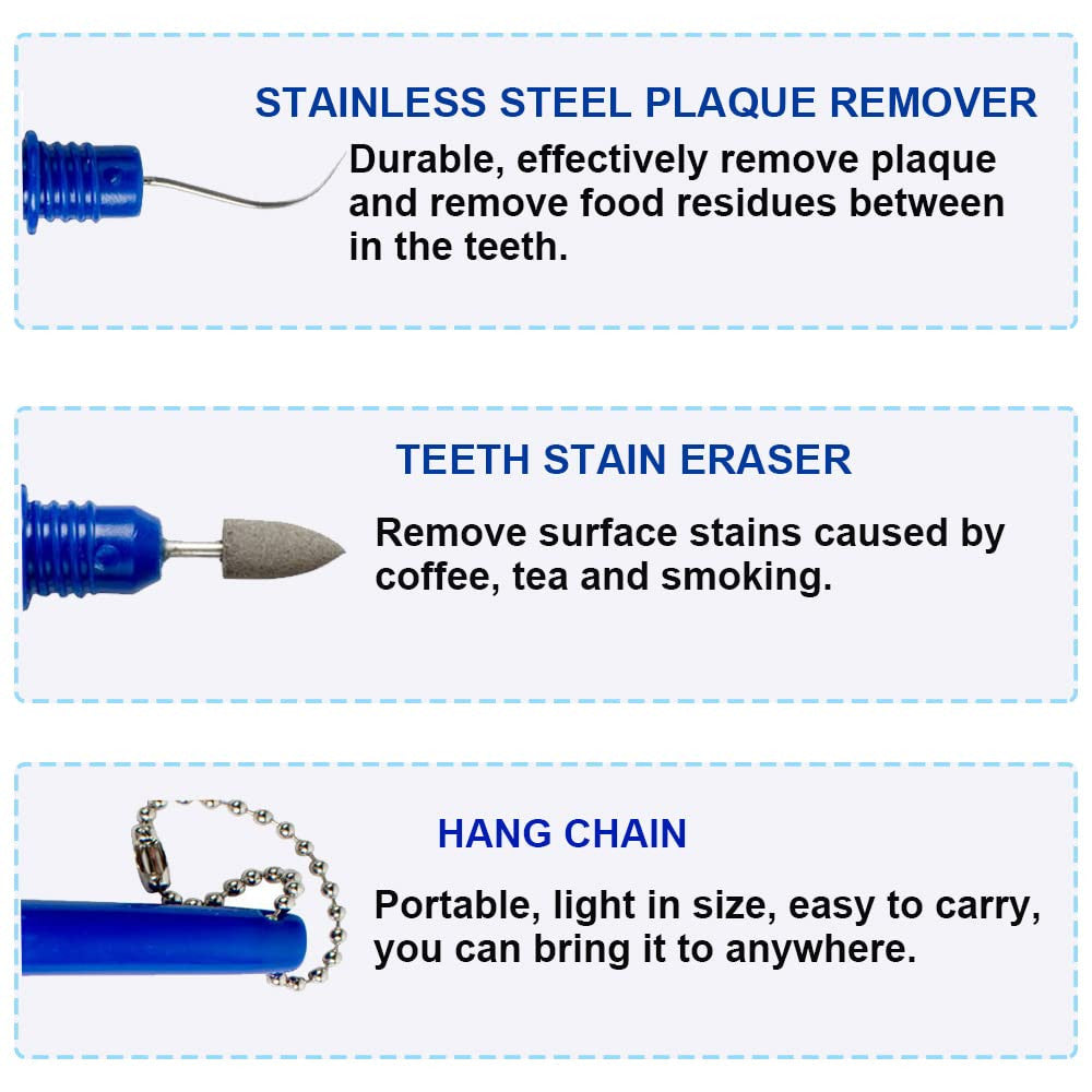 Portable Dental Picks and Stain Removers Set - Teeth Plaque and Tartar Removal Tool