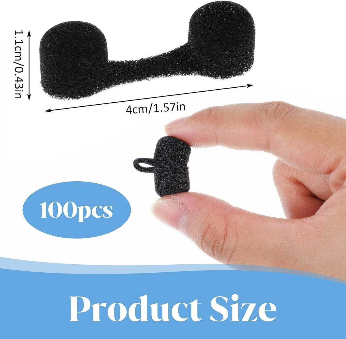 Disposable Nose Filters 100-Pack, Air Dust & Odor Protection, Soft Sponge Fit
