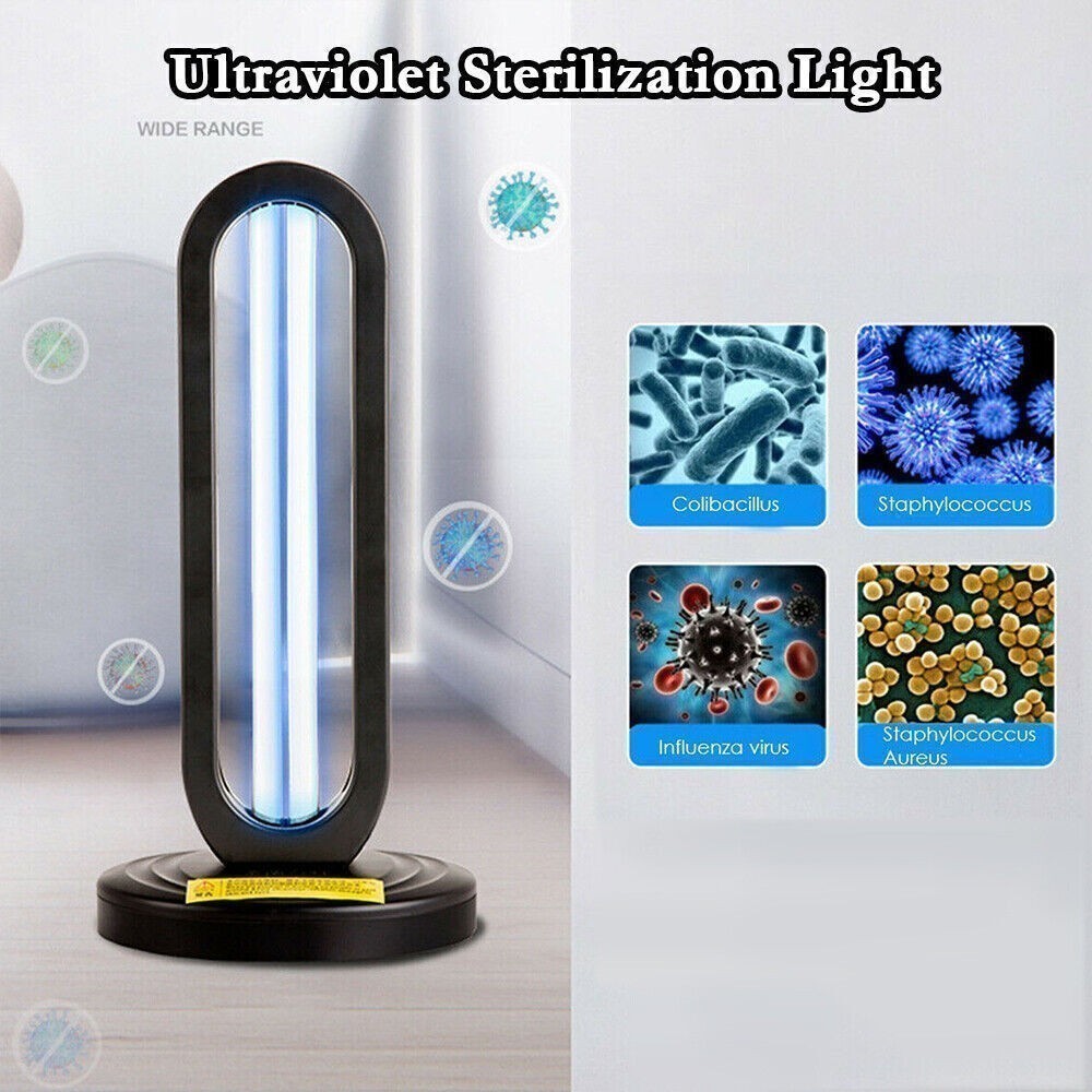 2-Pack Ultraviolet Disinfection Lamp for Household Sterilization, 38W UV Germicidal Light