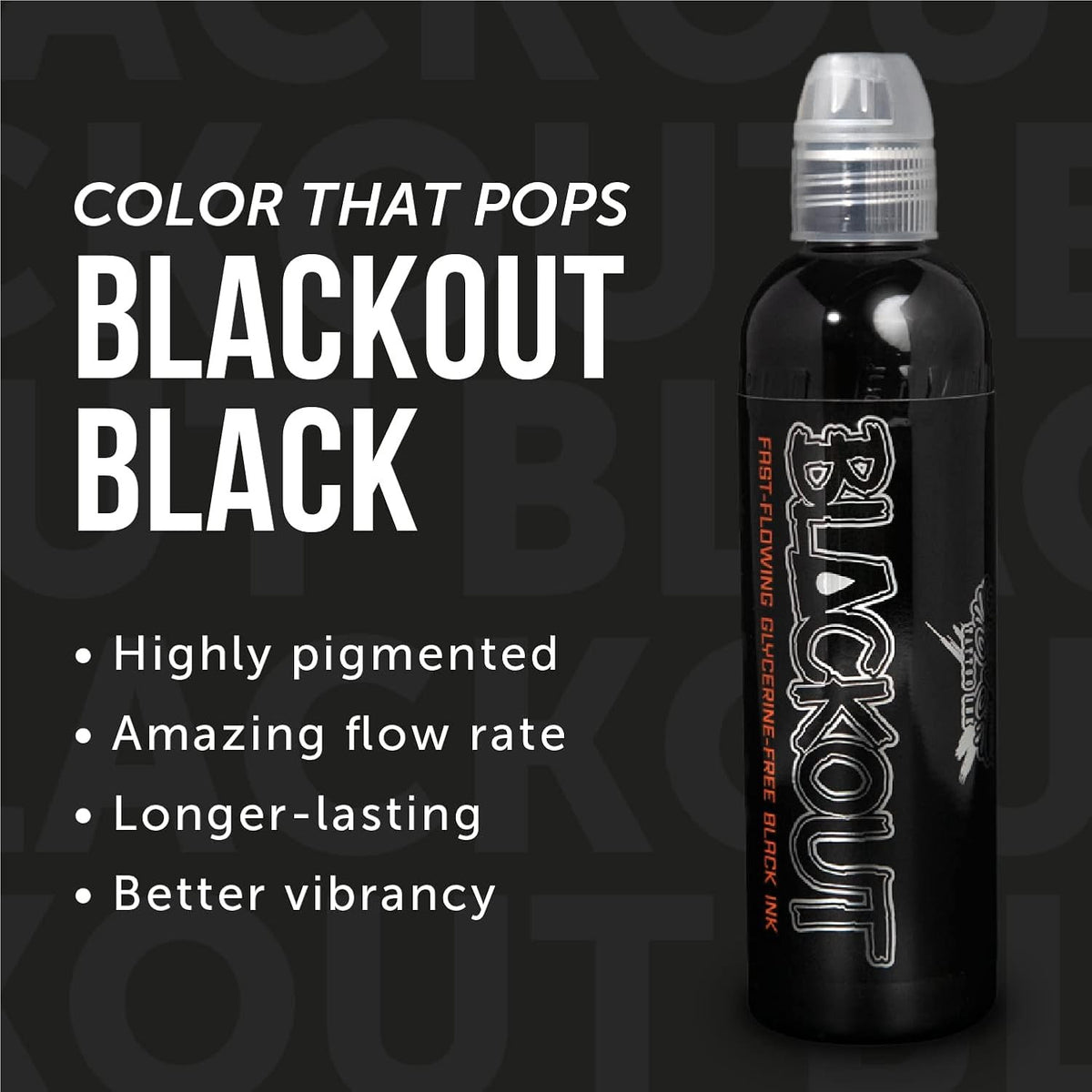 Ultra-Thin Black Tattoo Ink, Long-Lasting Professional Grade (World Famous Blackout)