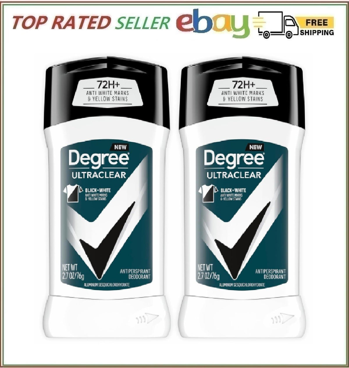 Men's 72-Hour Antiperspirant Deodorant Black & White 2 Pack - Sweat & Odor Protection