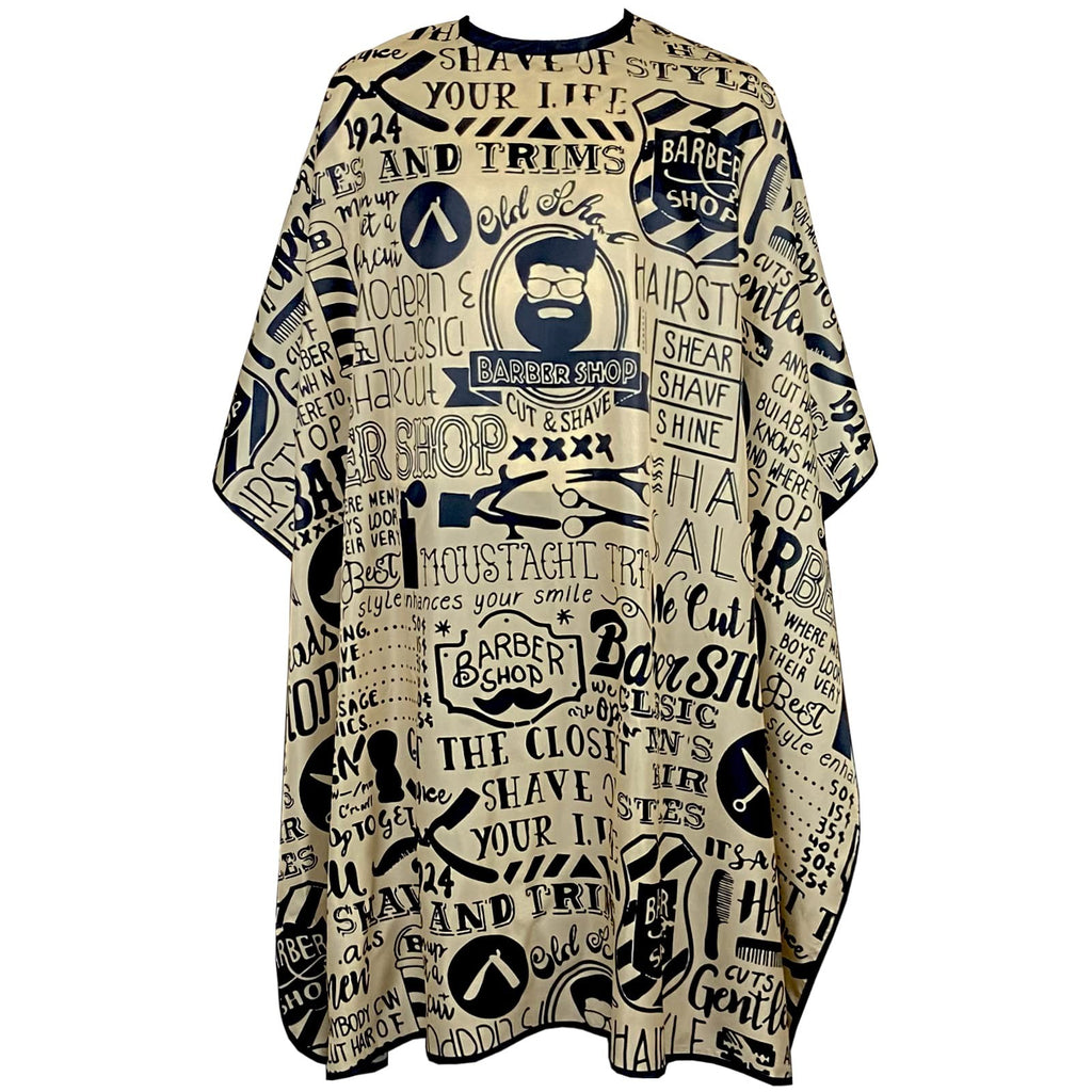 Men's Waterproof Hair Cutting Cape with Retro Style - 63x56 Inch Salon Cover