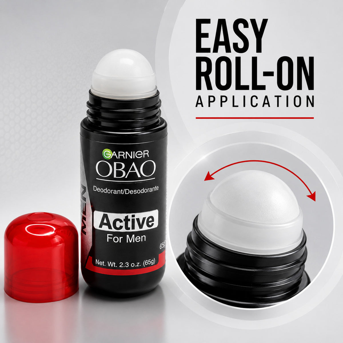 Men's Roll-On Deodorant Pack - 12 x 2.3 oz / 65 g for Underarm Freshness