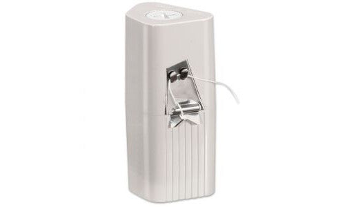 Dental Floss Dispenser Refillable Plastic with Short Blade - White