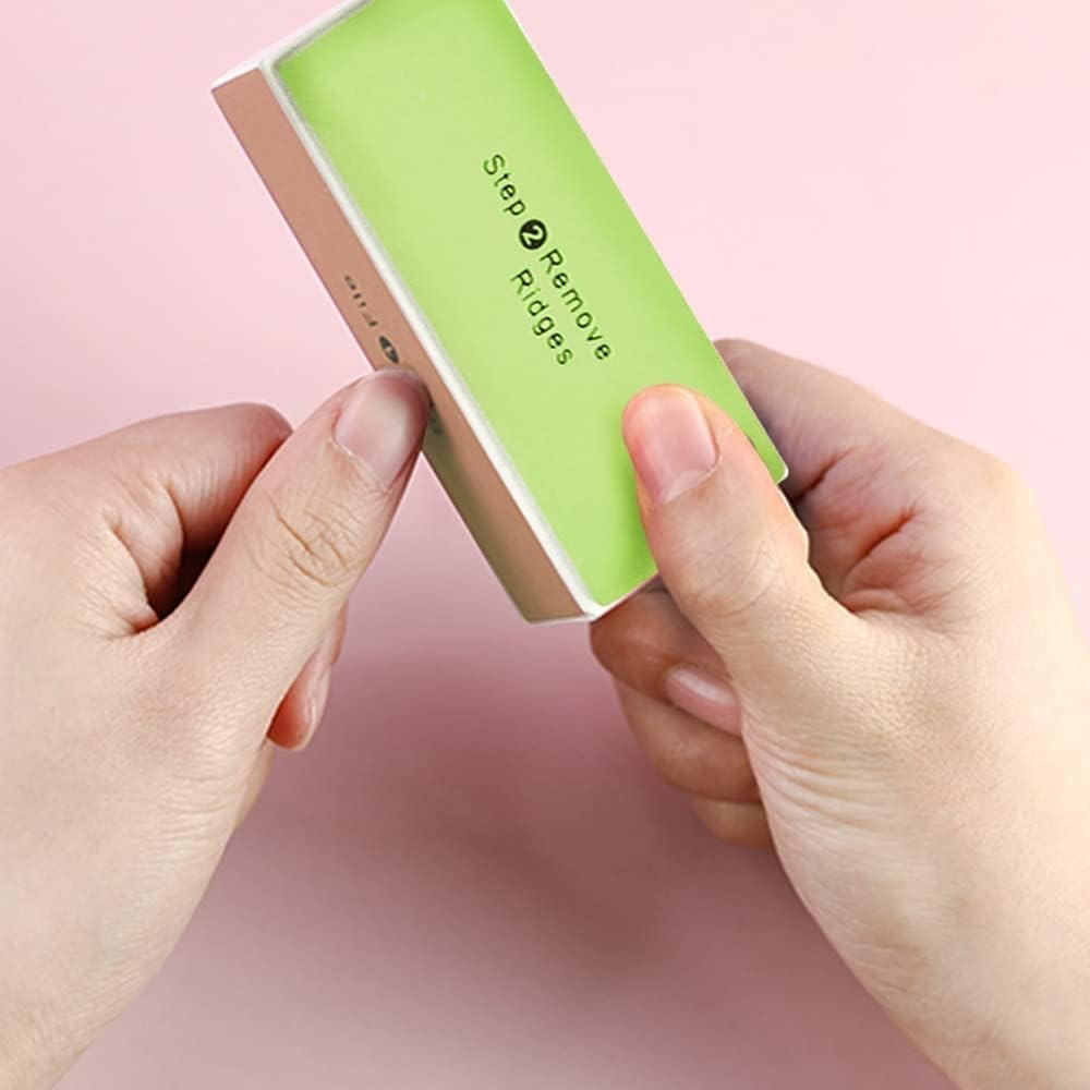 4-Step Nail Buffer for High Gloss Finish - DIY Manicure Tool