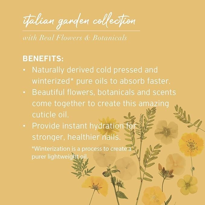 Revitalizing Cuticle Oil with Real Flowers 2.1oz - Nourishing Nail Care