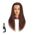 Training Head for Hair Styling Practice 20-22 Inch Human Hair Brown
