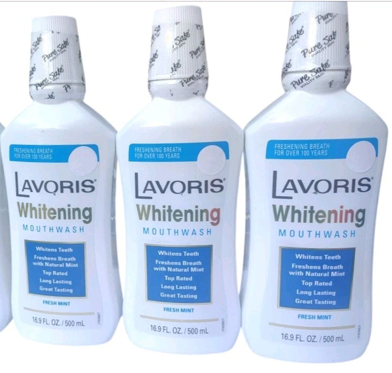 Whitening Mouthwash with Fresh Mint Flavor - 16.9oz, 3 Bottles