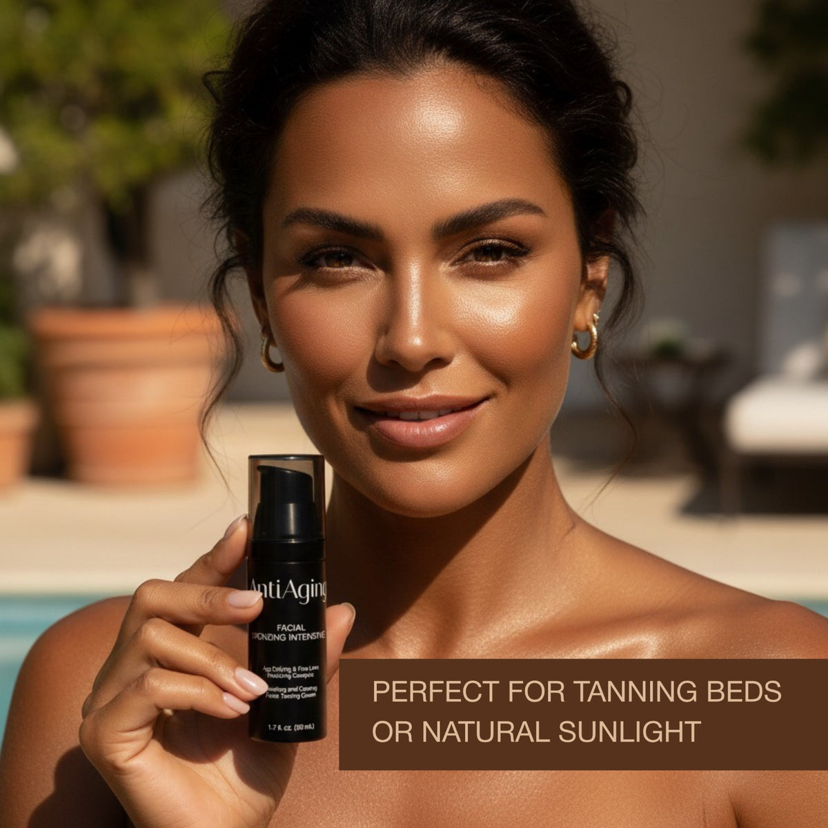 Onyx Anti-Aging Face Tanning Lotion - Bronzing Accelerator for Even Tan 1.7 fl oz