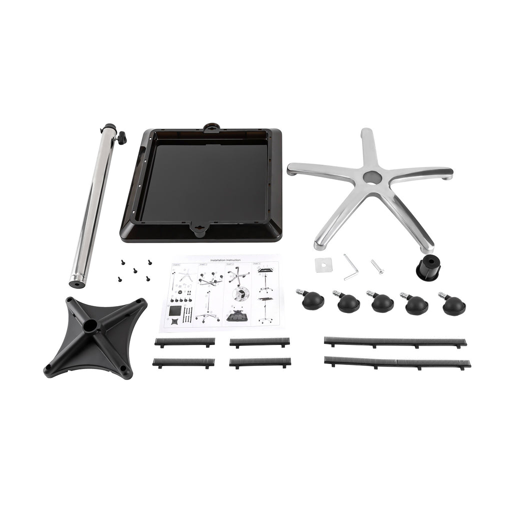 Rolling Salon Hair Extension Tool Cart with Adjustable Height and Large Storage Tray