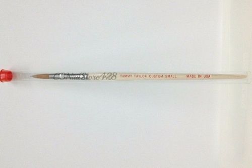 Tammy Taylor Custom Sable Nail Brush Flat/Red - Multiple Sizes