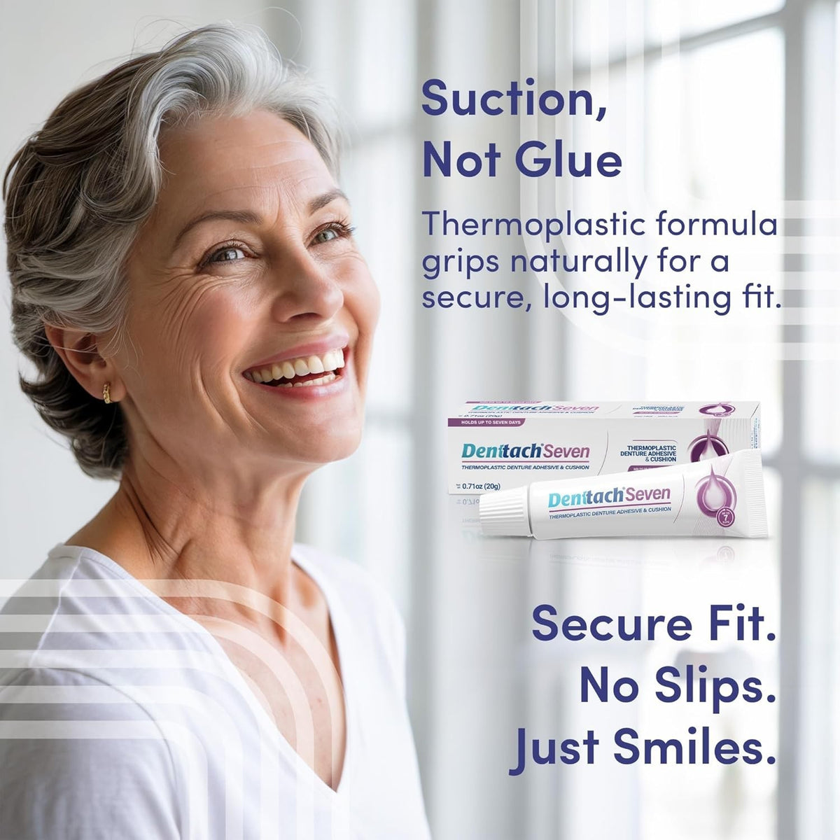 Denture Adhesive Gel - Waterproof Extra Strong Secure Fit for Upper & Lower Dentures