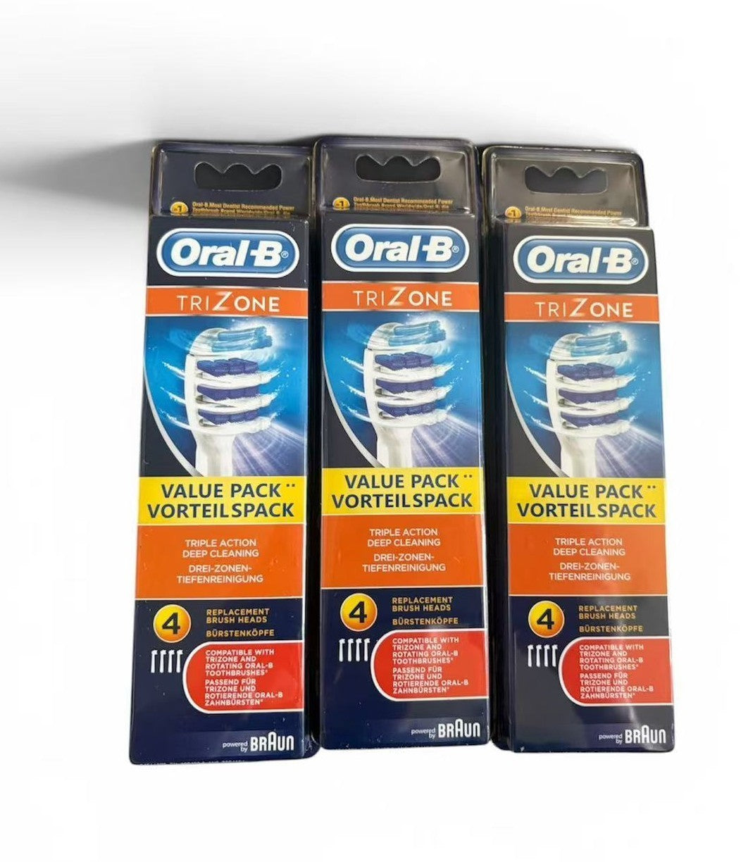Oral-B Trizone Toothbrush Replacement Heads Pack of 12 – White