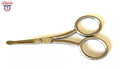 3.5 Inch Curved Mustache & Nose Hair Scissors with Safety Tips